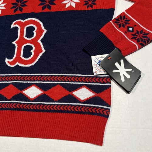 Women's Red Sox Sweater Genuine Merchandise Holiday Boston Ugly Christmas XL NEW - Picture 3 of 8