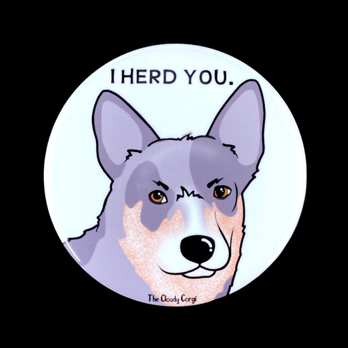 Australian Cattle Dog Blue Heeler Pinback Button Funny Pin Gifts and Accessories - Picture 2 of 12