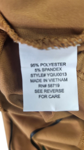 NY Collections jumpsuit Petite L Brown D197 - Picture 7 of 7