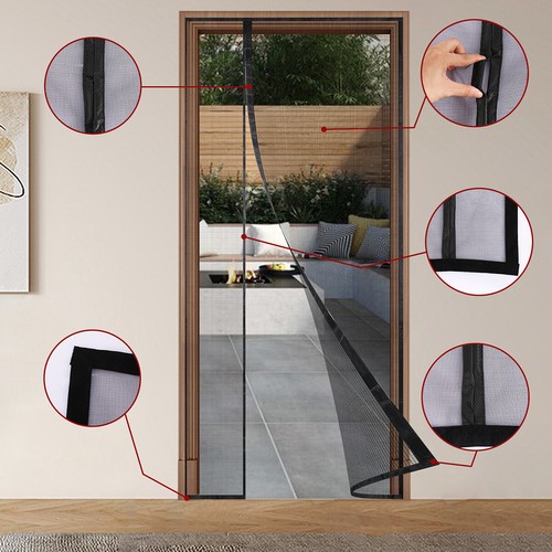 Magnetic Screen Door Mesh Curtain Heavy Duty Mosquito Net Bug Hands Free Closer - Picture 34 of 84