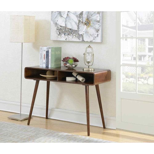 Napa Valley 42 in. Espresso Standard Rectangle Wood Console Table with Storage - Picture 7 of 7