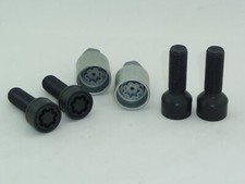 H&R Felgenschlösser Felgenschloß 4 Stk. schwarz M14x1,5x31 Kugelbund R13