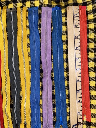 20 Piece Lot New Talon Metal Teeth Separating Zippers 8”-22” NOS Assorted Colors - Picture 3 of 15