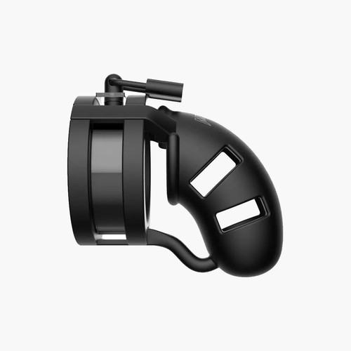 Man Cage Model Chastity Cock Cage with Ballsplitter Black Mens Chastity Device - Picture 3 of 13