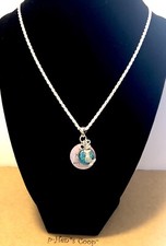 I  m Really A Mermaid Charm Necklace W Scales  Mermaid 18" handmade USA 1757