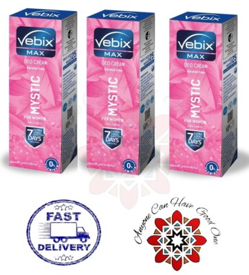 3er Pack Vebix Mystic 7 Tage Deocreme gegen Schweißursachen 25ml