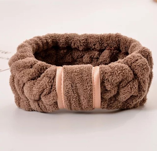 Diadema suave para mujer para maquillaje cosméticos ducha facial spa toalla elástica banda para el cabello - Imagen 9 de 21