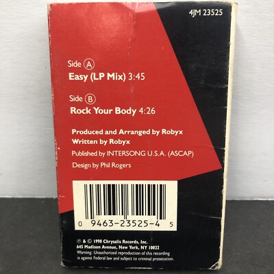 Ice MC: Easy/Rock Your Body: Cassette Single Ice MC: Easy/Rock Your Body: Cassette Single