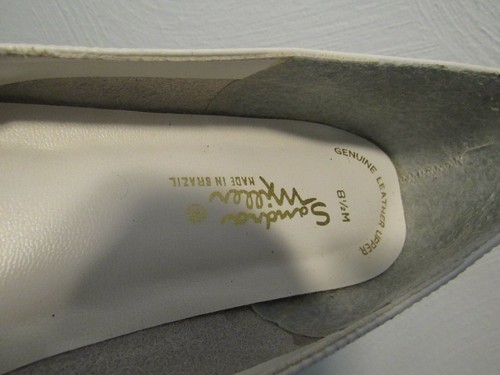 Sandra Miller HARMON White Perforated Leather Gusset Flats Shoes Sz 8.5 M - Picture 8 of 9