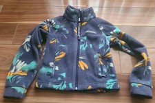 Columbia little girls zip up fleece jacket coat dusty blue XXS 4-5 floral print
