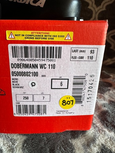 Nordica Dobermann World Cup 110 Ski Boots Black Size-25 - Picture 2 of 5