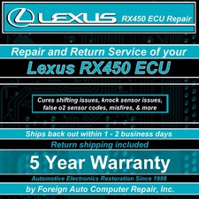 RX450 Lexus ECU/PCM Repair Service - Cures shifting issues & more - 5yr warranty