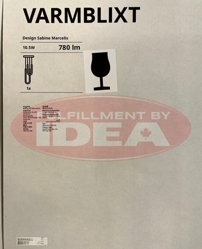 New IKEA VARMBLIXT White Led Pendant Lamp 46 cm (18 ") 005.311.41 - Picture 8 of 8