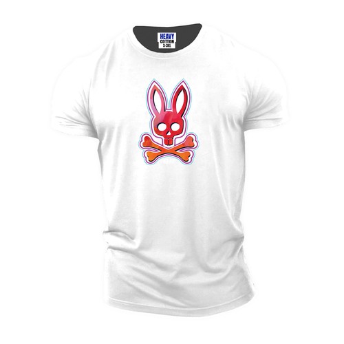 Happy Easter Day Bunny Bone Rabbit Funny Men's Short Sleeve T Shirt USA New Gift - Picture 8 of 12