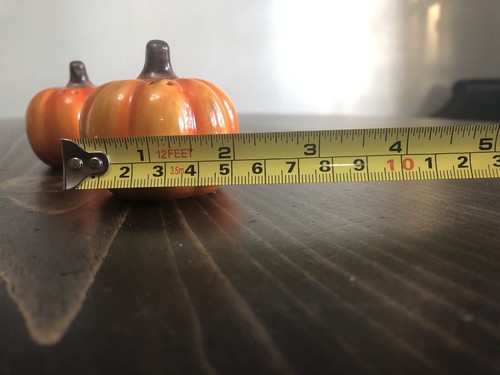 Pumpkin Ceramic Salt & Pepper Shakers Autumn Fall Thanksgiving Decor - Bild 8 von 10