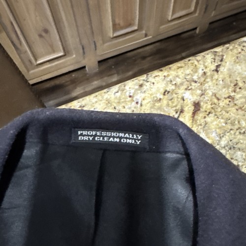 Vintage Kaschmir Herren Schwarz Mantel Jacke Größe L Gebraucht Cpix - Bild 7 von 11