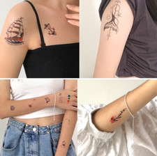 Temporary Waterproof Rose Butterfly Flower Butterfly Tattoo Sticker Body Art