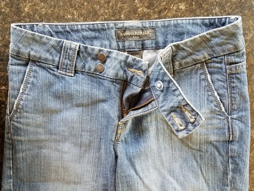 BANANA REPUBLIC knee high (capri) blue jeans women's size 4 - Picture 4 of 10