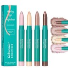 4 Colors Eyeshadow Stick,Thrive Eye Shadow Brightener Stick, Pencil Set,Equivale