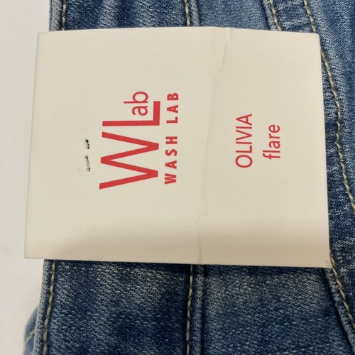 NWT W lab Womens Sz 25x32” Olivia Flare Boho Side Flap High Waist Mom Jeans - Picture 8 of 11