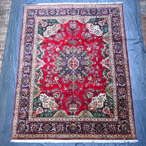Red Vintage Caucasian Area Rug 10x13 Antique Oriental Hand Knotted Wool Carpet - Picture 2 of 11