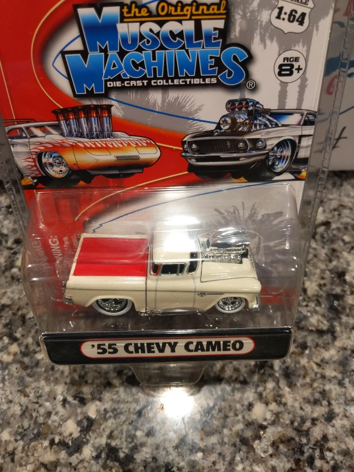 The Original Muscle Machines White ‘55 Chevy Cameo Pick Up 1:64 Scale New 1955 - Image 4 of 4