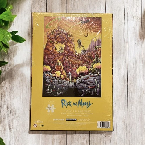 USAOPOLY Rick and Morty into the Rickverse 1000 Piece Premium Puzzle Sealed - Picture 2 of 2