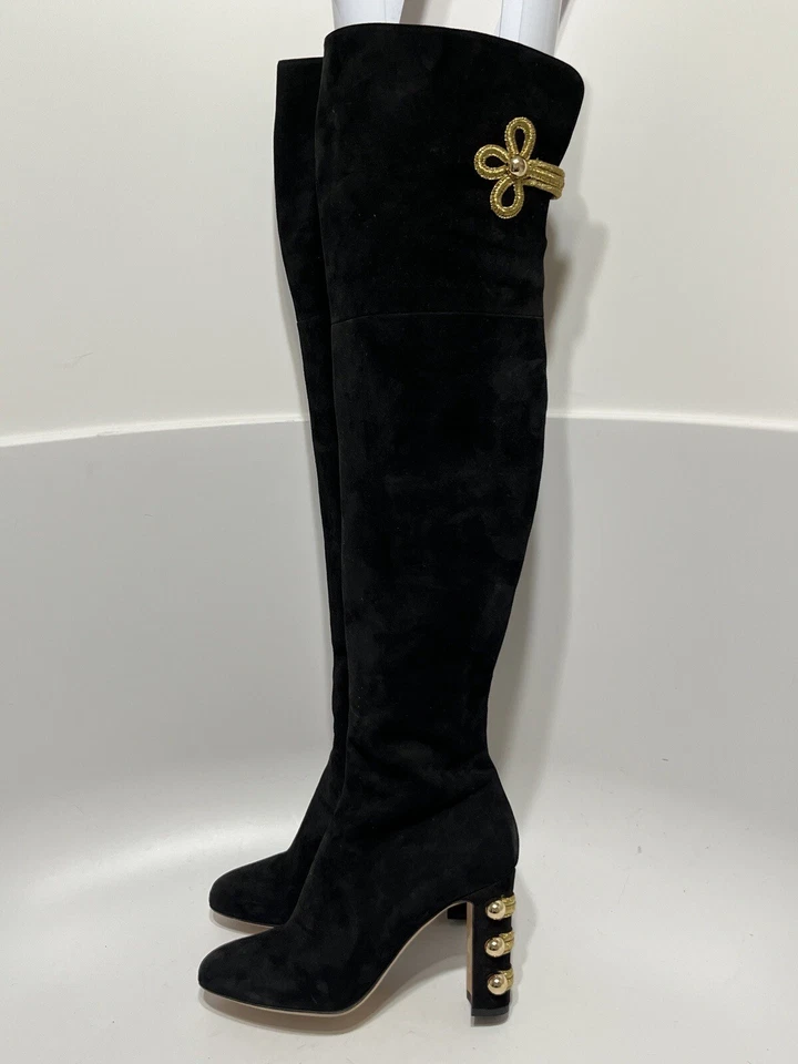 BOTAS POR ENCIMA DE LA RODILLA DOLCE & GABBANA DE GAMUZA NEGRAS 39 Foto 2 de 4