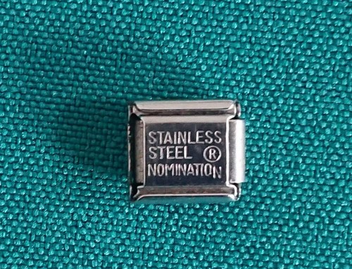Genuine gold nomination charm - gold bow with black enamel dots - Picture 2 of 3