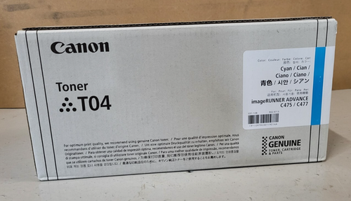 Toner Canon T04 Ciano 2979C001 Nuovo OVP Originale iR Advance C475 C477 Rg IVA - Foto 1 di 5