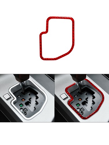 2PCS Red Carbon Fiber Derailleur Wrap Cover Trim For Toyota Tundra 2007-2013 - Picture 1 of 12