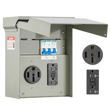Temporary Power Outlet Panel RV Electrical Panel 20 50 Amp RV Outlet Box
