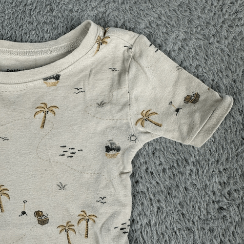 Petit Lem Unisex Schatzsuche 2-teiliges Pyjama Set 5 hellbraune Palmen Strand - Bild 5 von 16