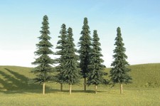 Bachmann HO Spruce Trees SceneScapes 5 to 6in pkg(6) 32004