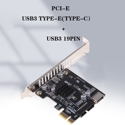 PCI-E to USB3 Type-E Front Panel Type-C 19P Expansion Card for PCI-E X1 - X16 - Picture 9 of 12