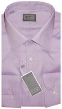 $295 NEW IKE BEHAR DRESS SHIRT 16.5 34/35 LAVENDER DIAMOND WEAVE CLASSIC FIT