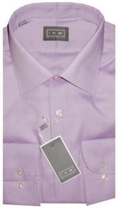 NEW-IKE-BEHAR-SOFT-LAVENDER-DIAMOND-WEAVE-CLASSIC-FIT-DRESS-SHIRT-17-34-35