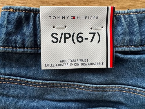 TOMMY HILFIGER sz 6-7 JEANS DENIM PULL ON ADJUSTABLE WAIST STRETCH LEGGINGS NEW - Picture 5 of 6