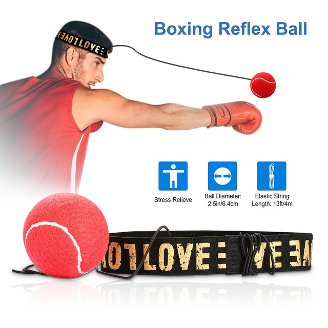Boxing Punch Exercise Fight Ball With Head Band For Reflex Speed Training Box hi