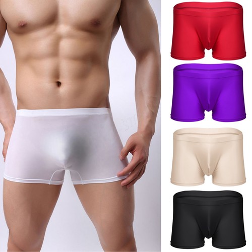 Mens Sexy Boxer Briefs Bulge Pouch Shorts Trunks Lingerie Swimwear Underwear - Foto 1 di 25