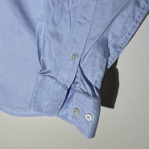 Massimo Dutti Long Sleeve Button / Collared Blue Micro Check Shirt Size EUR 40 - Picture 4 of 15