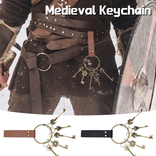 Medieval Mini Keyring Cosplay Jewelry Belt LARP Cosplay for Costume Props 1X - Picture 2 of 14