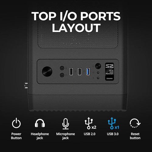 USB-Friendly Mid Tower PC Case with 3x 120mm Fans & Magnetic Dust Filters - Picture 9 of 11