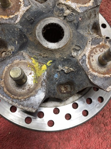 2005 Suzuki King Quad Kingquad 4x4 700 Left Front Disk Brake Rotor Wheel Hub  - Picture 9 of 12