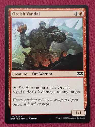 Magic The Gathering DOUBLE MASTERS ORCISH VANDAL red card MTG - Picture 1 of 2