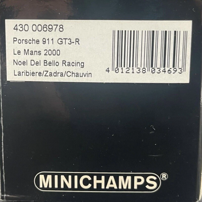 Minichamps Porsche 911 GT3-R Le Mans 2000 Noel Del Bello Zadra 430006978 em escala 1/43 - Imagem 4 de 4