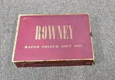 Vintage old rare collectible rowney water color set box made in England