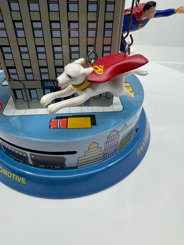 VINTAGE SCHYLLING Superman Classic Tin Carousel -KRYPTO-SUPERGIRL
