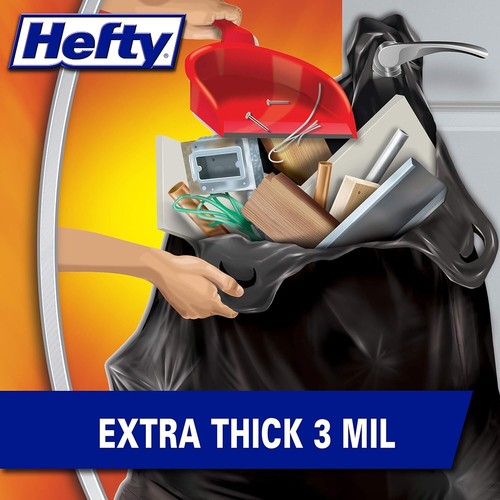 Hefty Load & Carry Schwerlast Auftragnehmer große Müllsäcke 42 Gallonen 26 Stück - Bild 4 von 5