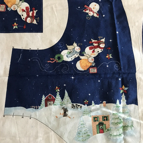 Daisy Kingdom Cut & Sew Snow Angel Vest Adult Fabric Panel #4243 Christmas - Picture 6 of 11